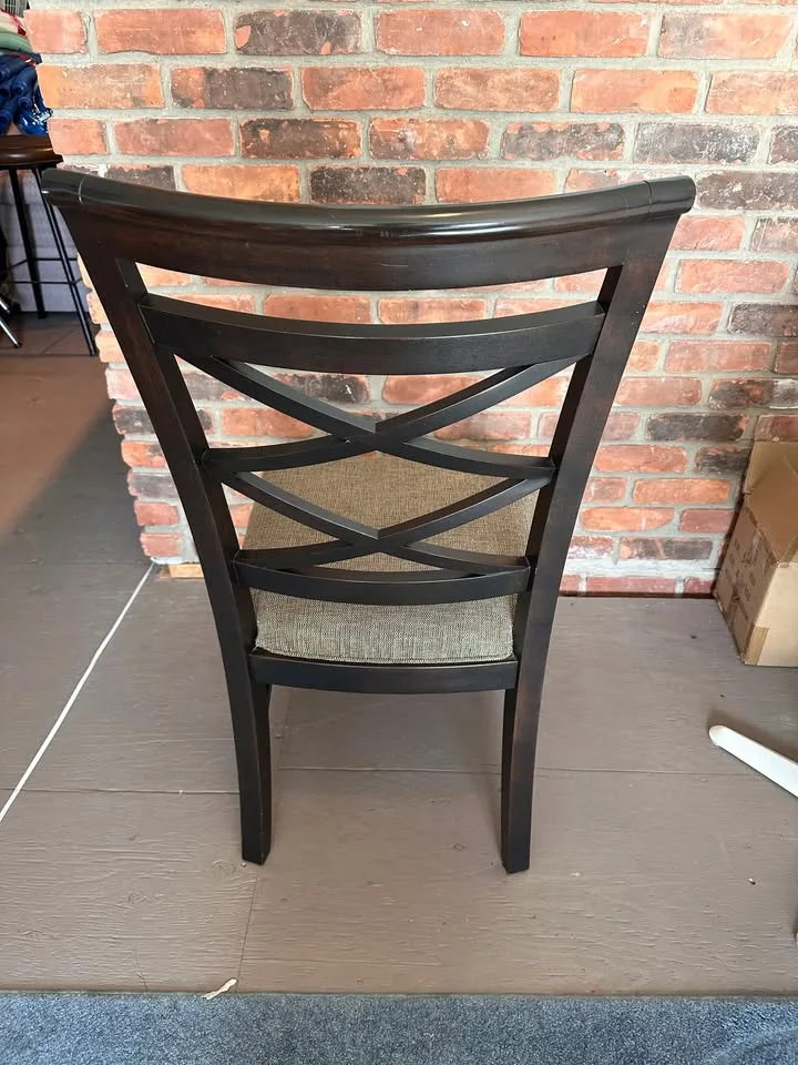 Kitchen/Dinning Room Chairs (4) Wood/Fabric image indicator(3)