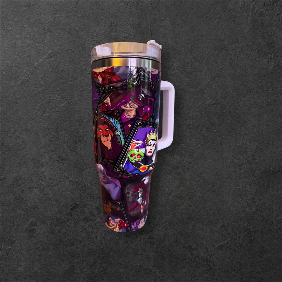 Customized Disney Villains 40oz straw tumbler - New - photo 2