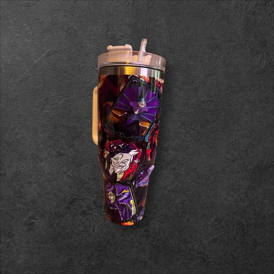 Customized Disney Villains 40oz straw tumbler - New - photo 3