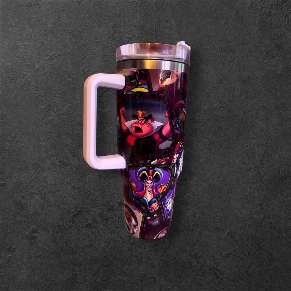 Customized Disney Villains 40oz straw tumbler - New - photo 4