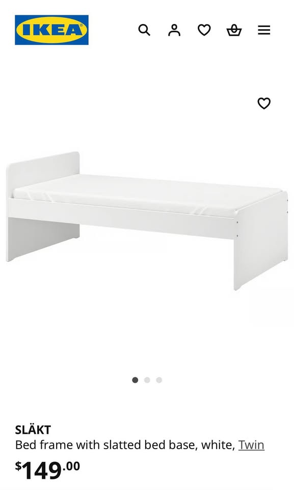 SLÄKT Twin Size Bed Frame + Bed Base - photo 3