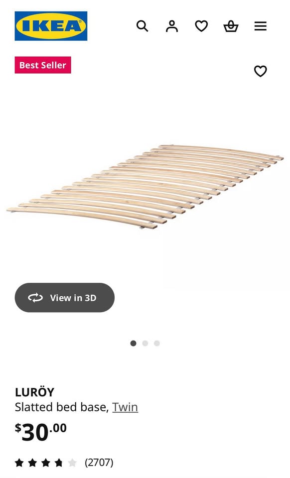 SLÄKT Twin Size Bed Frame + Bed Base - photo 4