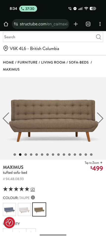 Sofa Bed from structube - photo 2