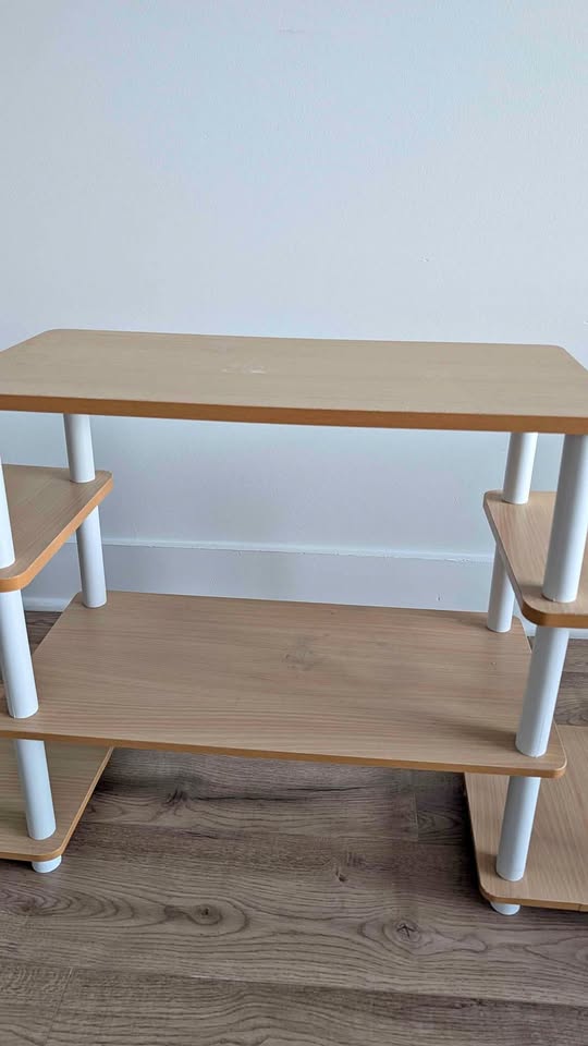 Modern 3-Tier Wooden TV Stand / Media Console