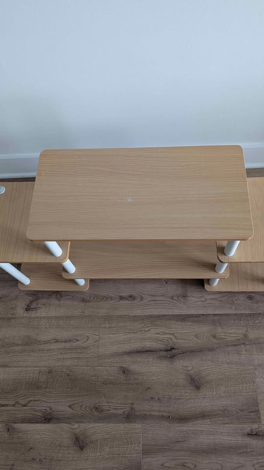 Modern 3-Tier Wooden TV Stand / Media Console - photo 3