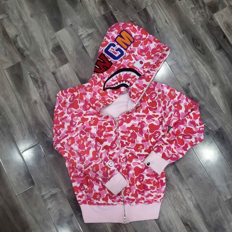 Pink bape hoodie - photo 2