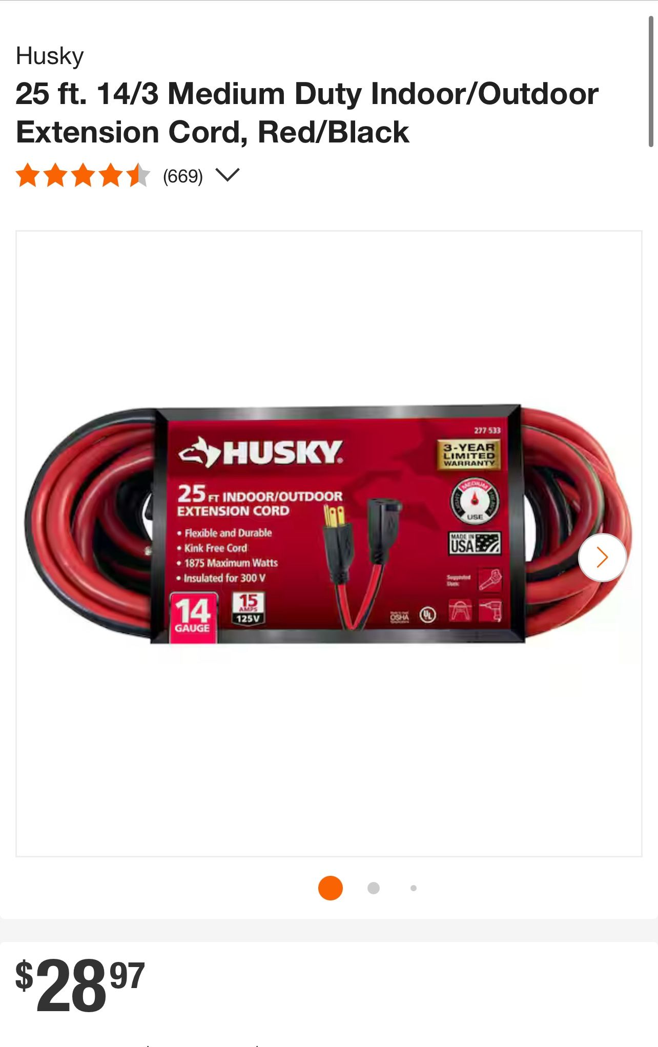 HUSKY Extension Cord