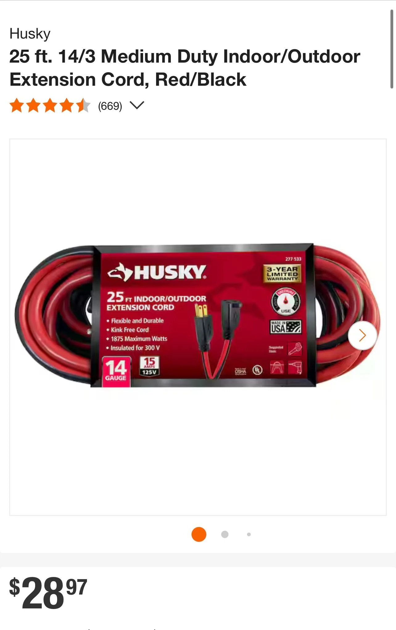 HUSKY Extension Cord thumbnail