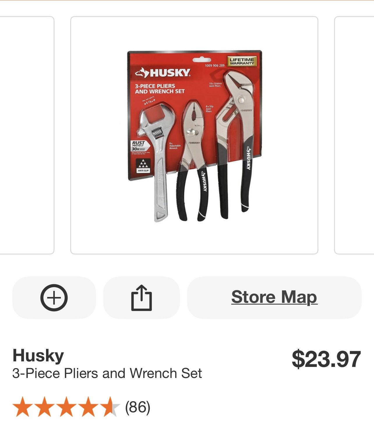 Husky 3 piece Pliers