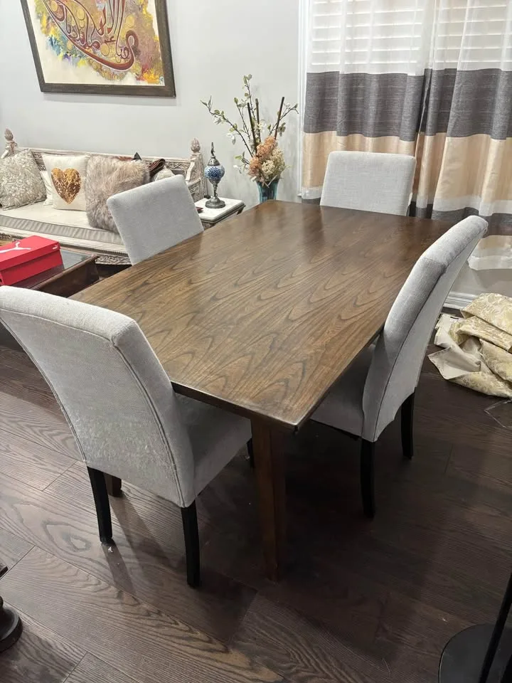 Dining table with 4 chairs length 5 ft , width 3 ft image indicator(2)
