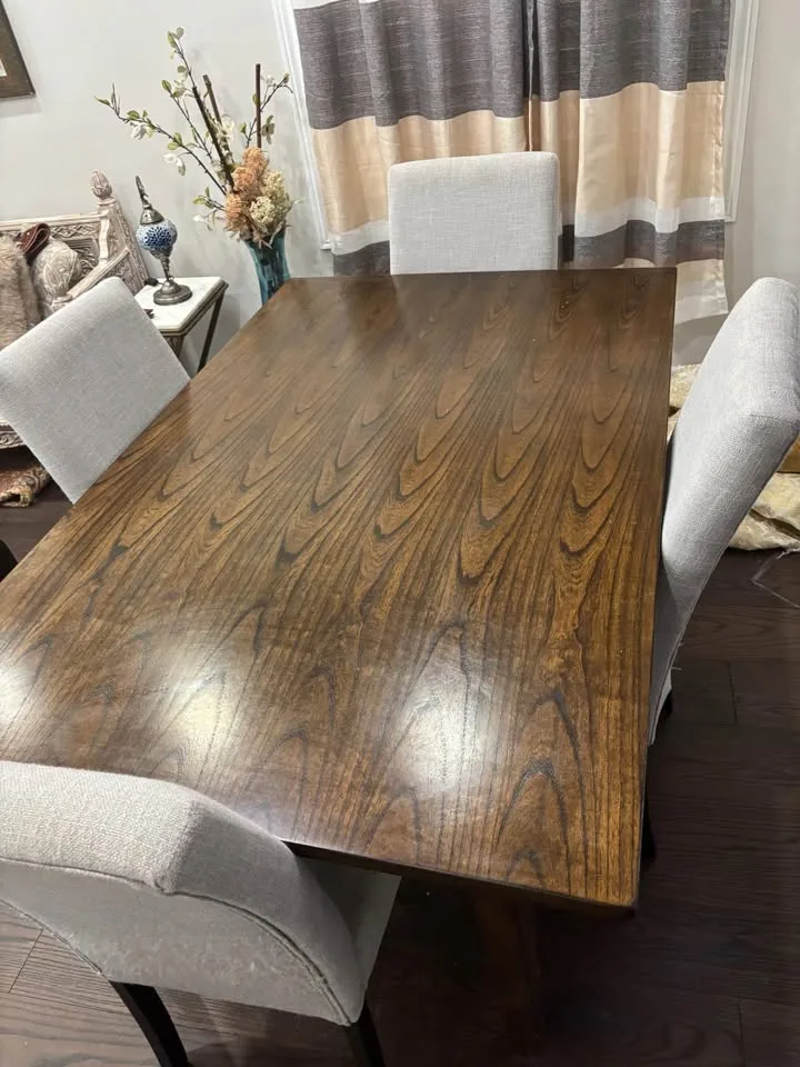 Dining table with 4 chairs length 5 ft , width 3 ft image indicator(3)
