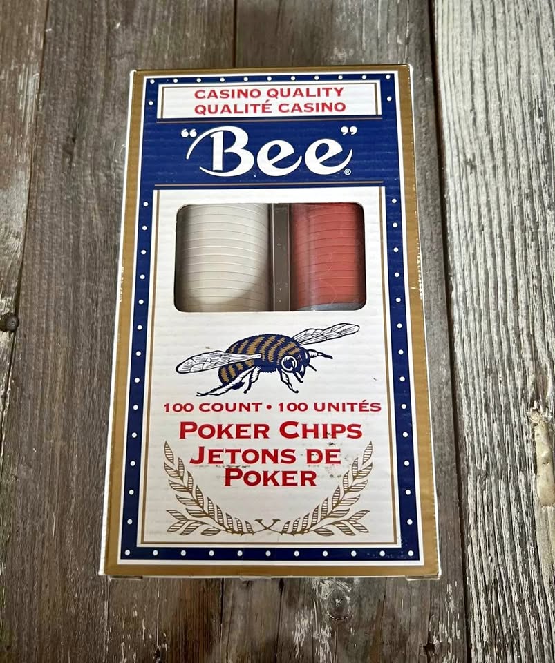 Vintage Poker Chips Bee Casino Quality 100 Count