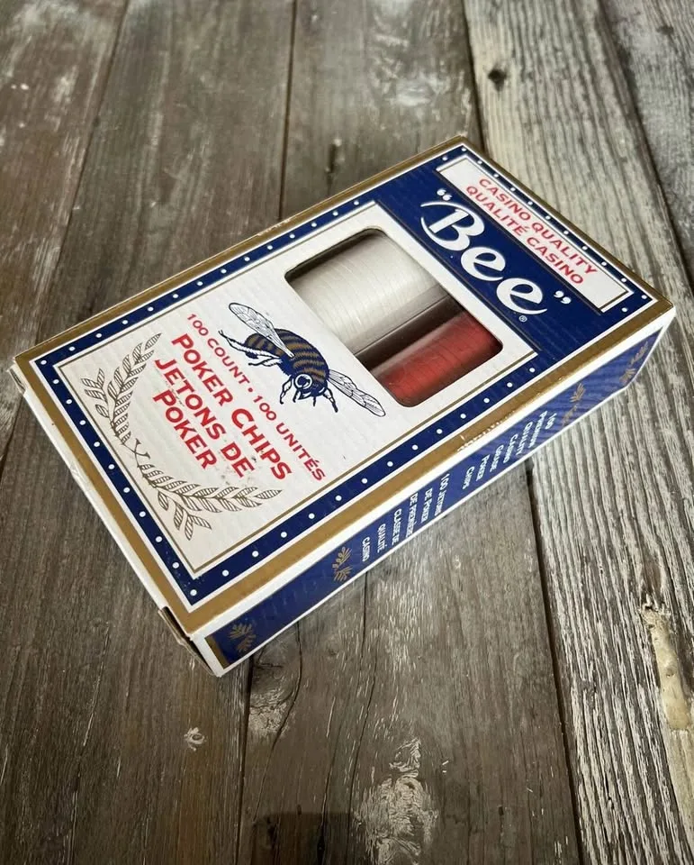 Vintage Poker Chips Bee Casino Quality 100 Count image indicator(3)