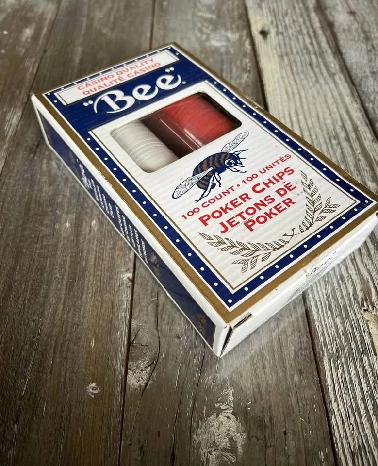 Vintage Poker Chips Bee Casino Quality 100 Count image indicator(4)