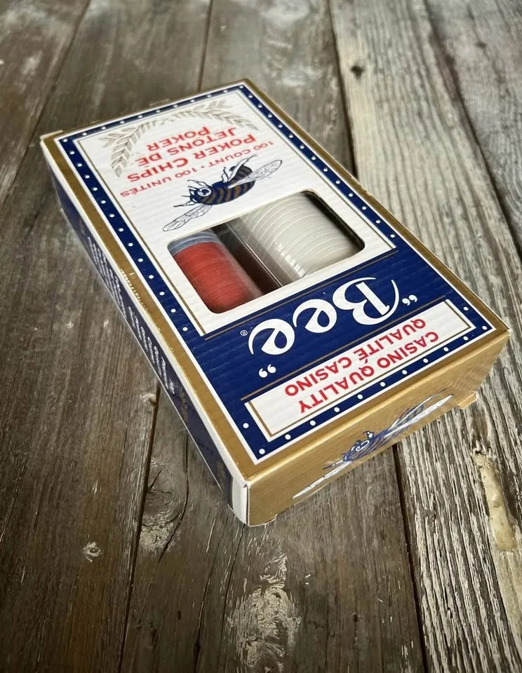 Vintage Poker Chips Bee Casino Quality 100 Count image indicator(5)