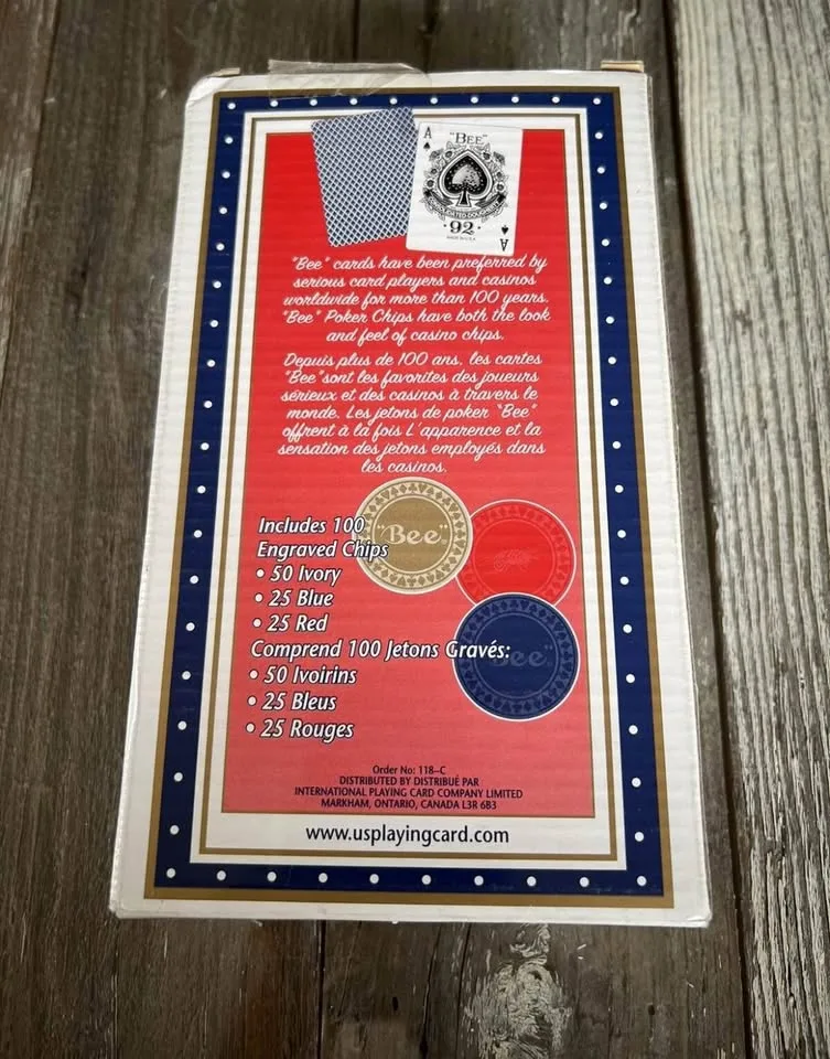 Vintage Poker Chips Bee Casino Quality 100 Count image indicator(6)