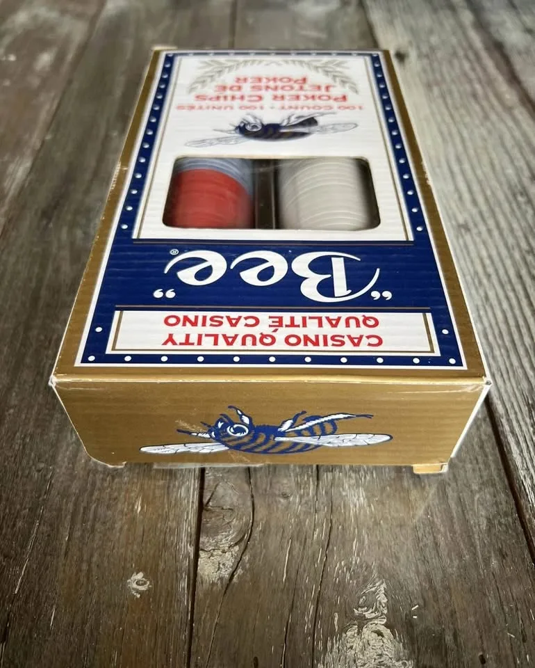 Vintage Poker Chips Bee Casino Quality 100 Count image indicator(8)