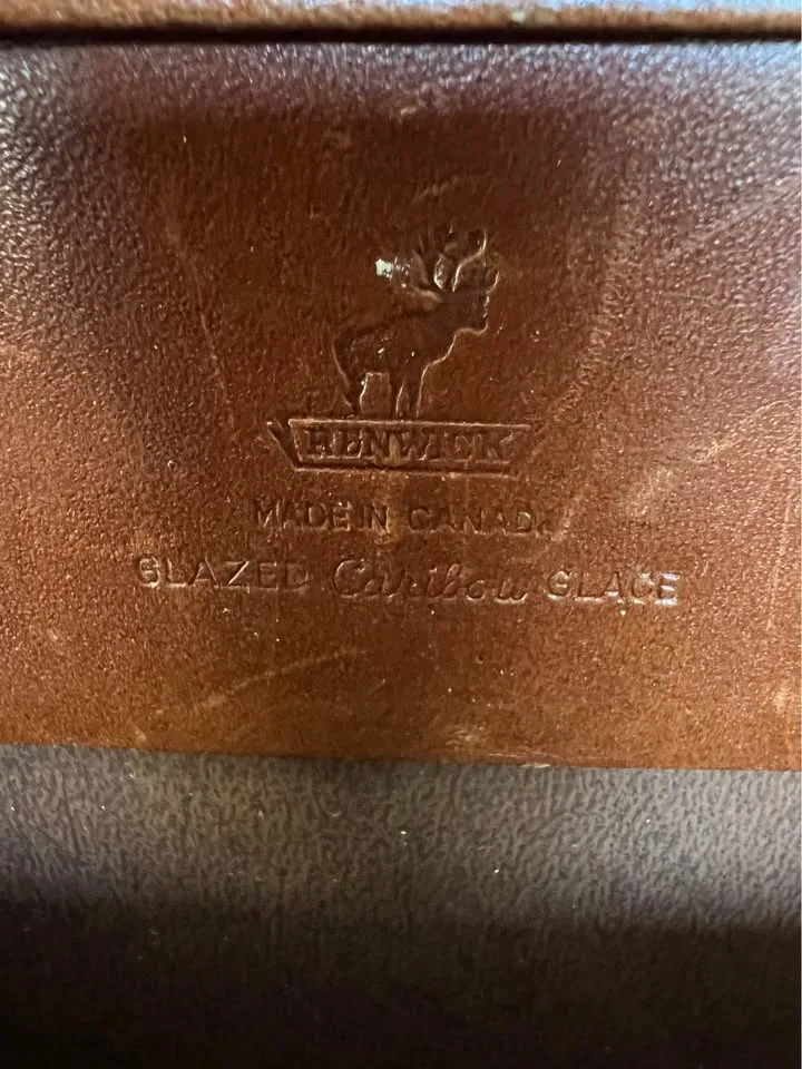 Vintage Renwick Hard Briefcase Glazed Caribou Hide M I Canada image indicator(6)