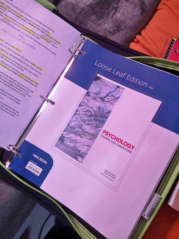 Psychology textbook (loose-leaf) 5th edition