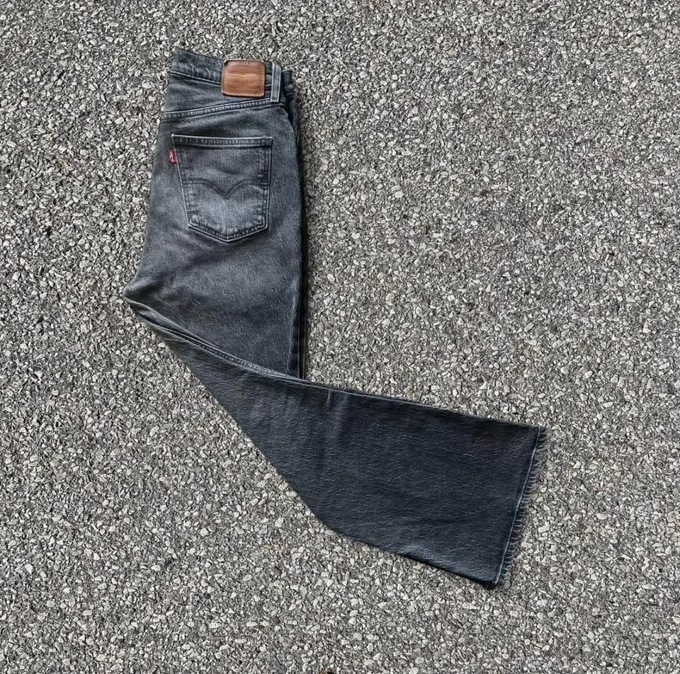 70s Levis mainline leather patch flares in Black image indicator(6)