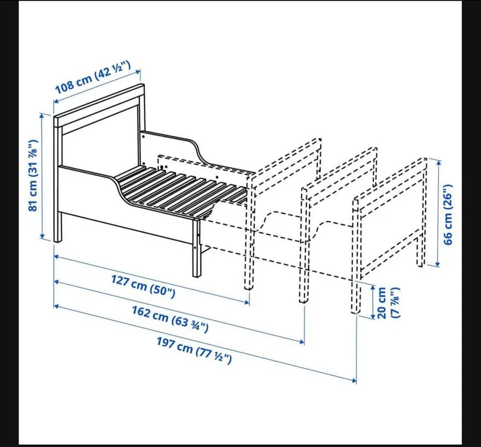 IKEA Sundvik Extendable Bed Set (Great Condition) image indicator(7)