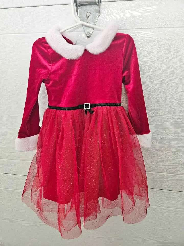 Girls Santa Dress Size 4 thumbnail