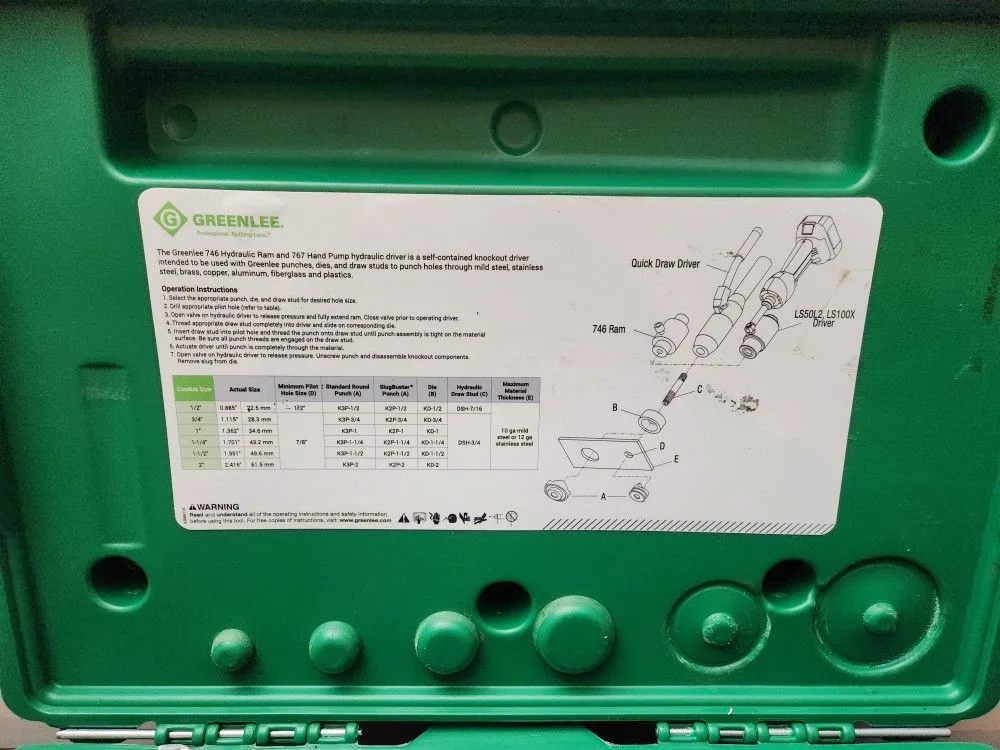 Hydraulic Knockout Kit with Hand Pump and Slug-Buster image indicator(3)