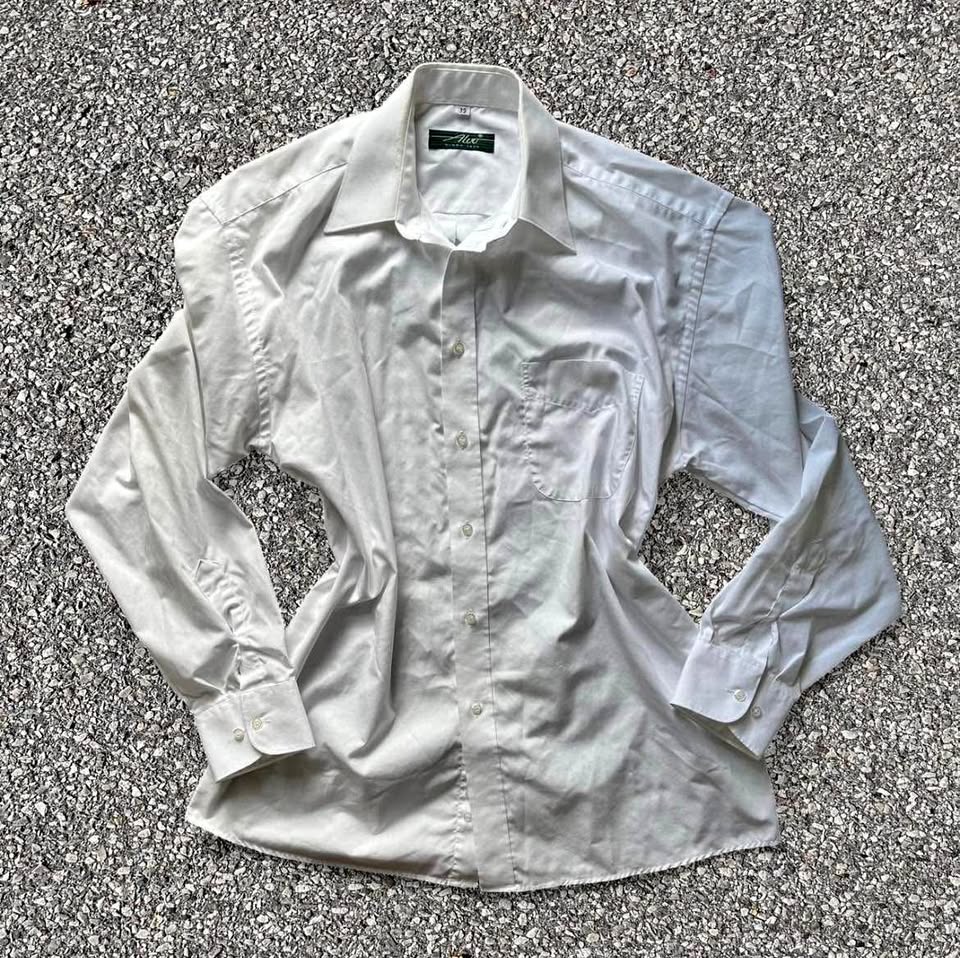 Norwegian brand Alvo mens dress shirt in white
