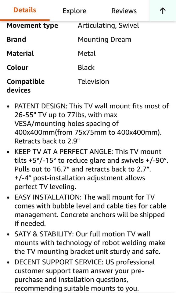 TV Wall Mount - photo 2