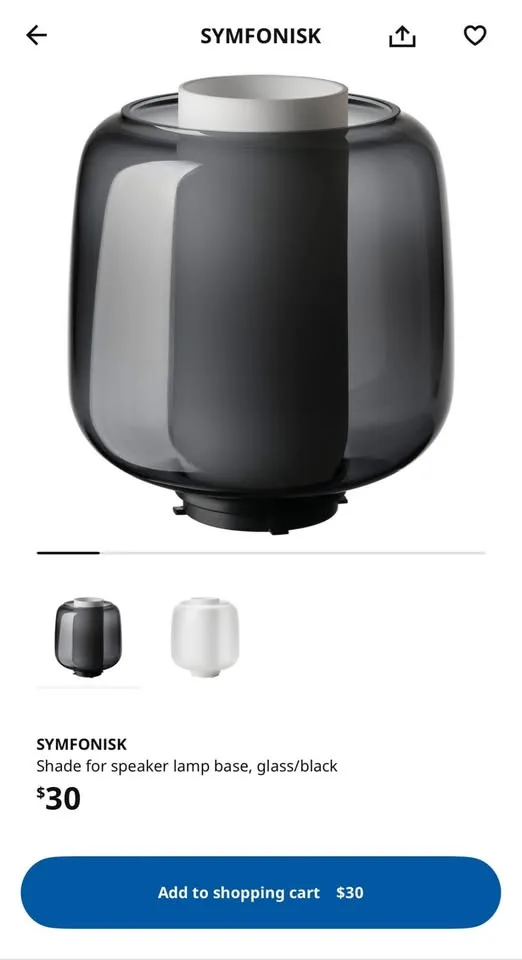 Symfonisk Lamp Shade and Bulb image indicator(4)