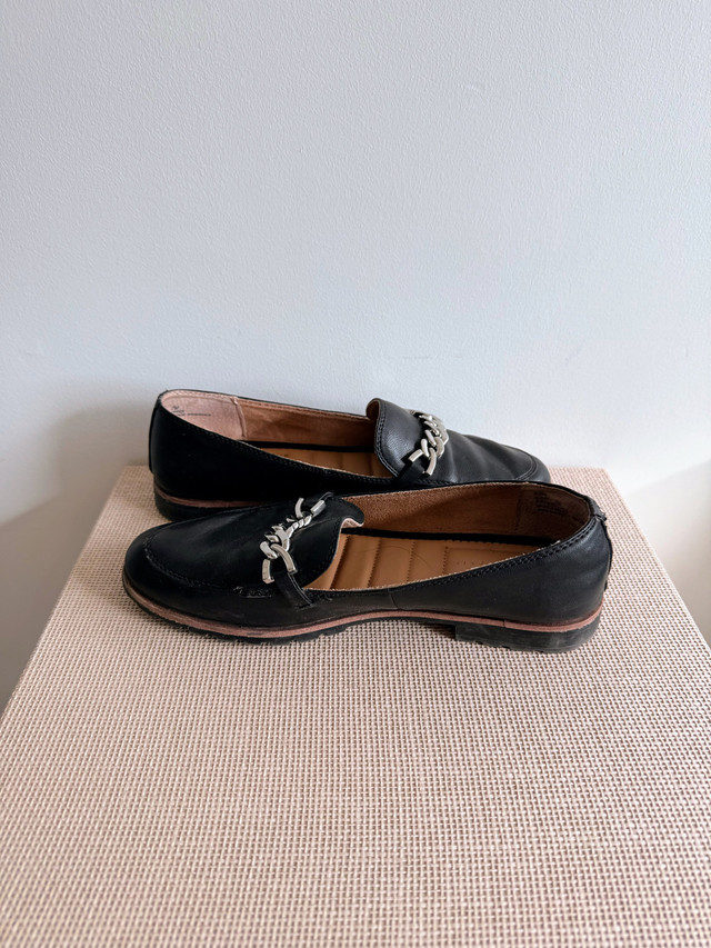 Kelly & Katie Black Leather Loafers, Size 7 - photo 4