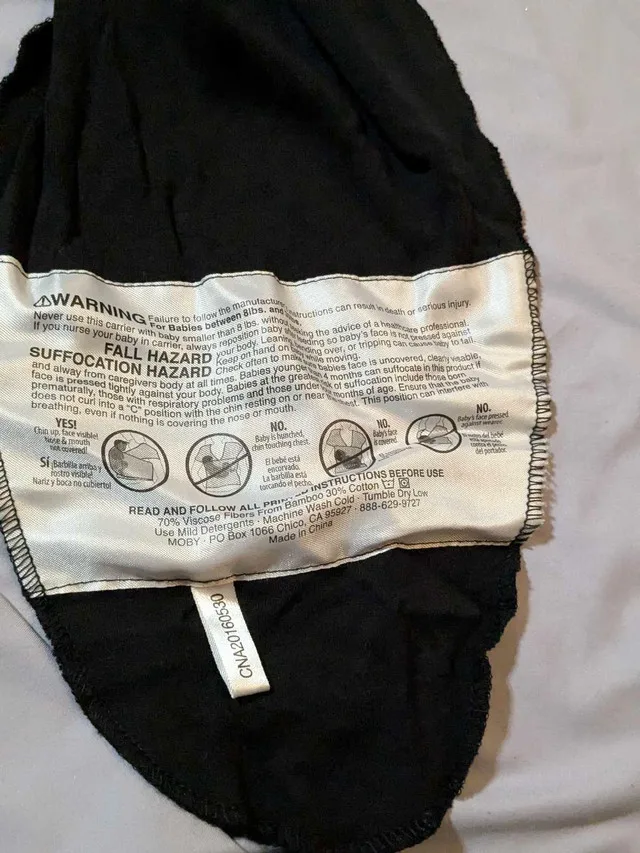 Moby Wrap Baby Carrier Classic in Slate -like NEW image indicator(3)