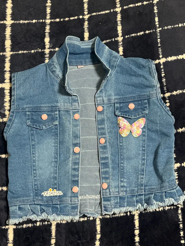 Girls Denim Beautiful Vest thumbnail