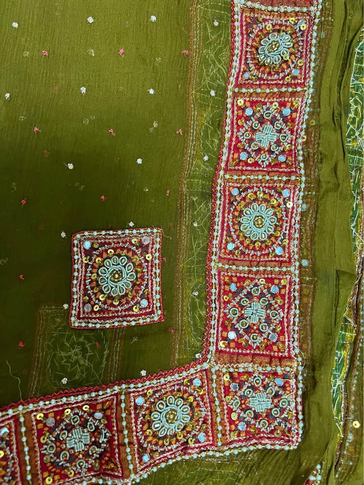 Silk Embriodered Dupatta only - photo 2
