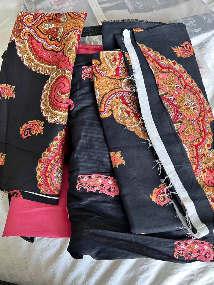 Al karam unstitched lawn fabric embriodered