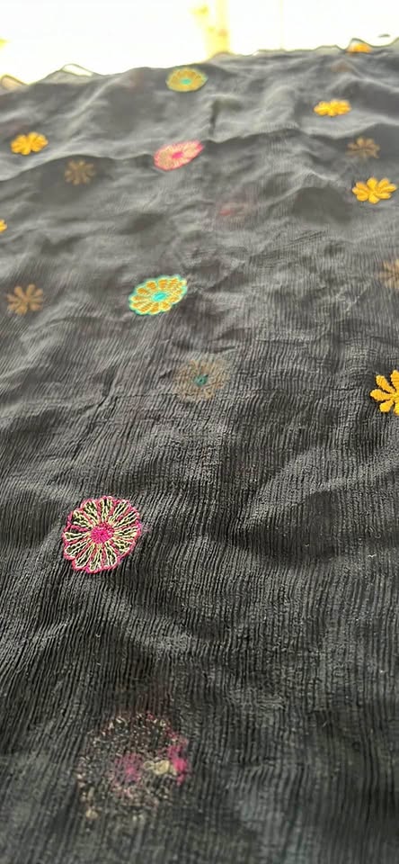 Silk embroidered chunni dupatta scarf