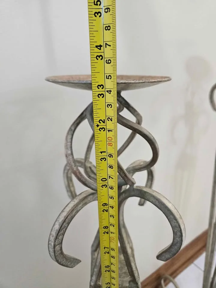 (Price is Firm) 3-Piece Metal Floor Candle Sticks image indicator(4)