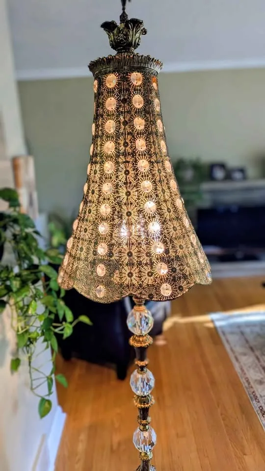 RARE Hollywood Regency Floor Lamp image indicator(9)