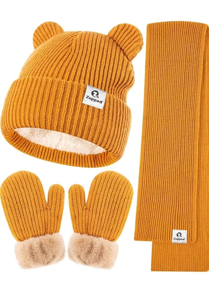 Baby Beanie Mittens Scarf Set