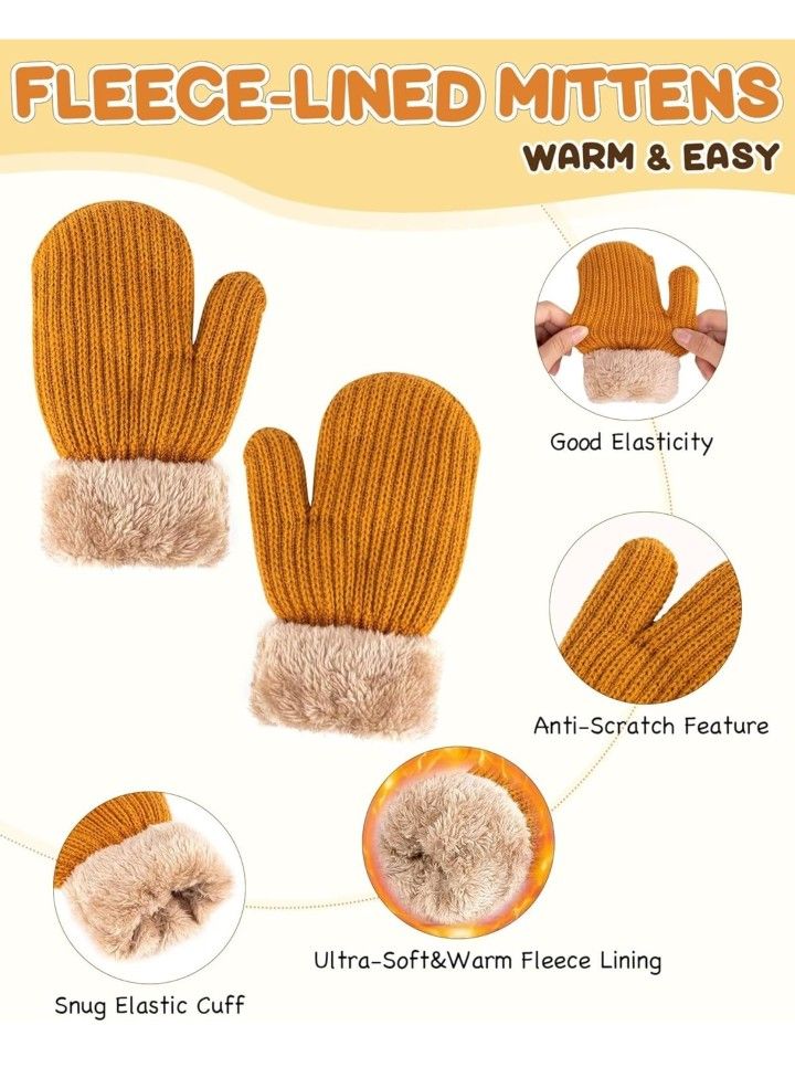 Baby Beanie Mittens Scarf Set - photo 3