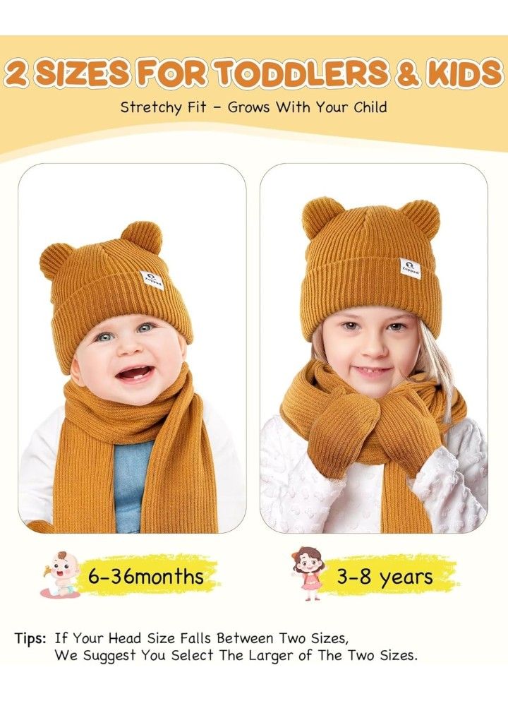 Baby Beanie Mittens Scarf Set - photo 5