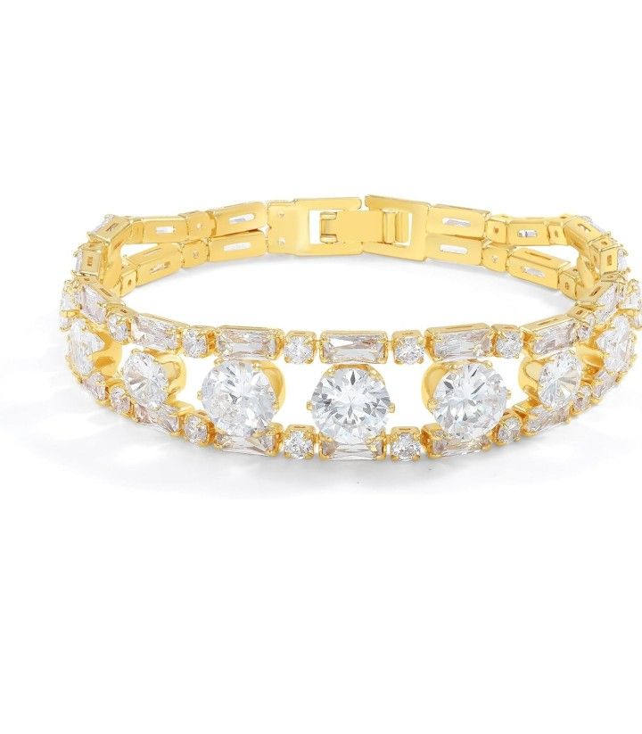 Gold Plated Women’s Tennis Bracelet