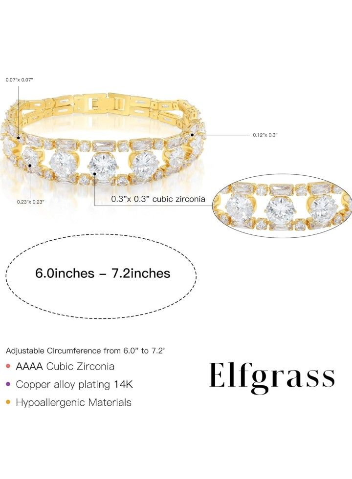 Gold Plated Women’s Tennis Bracelet - photo 3