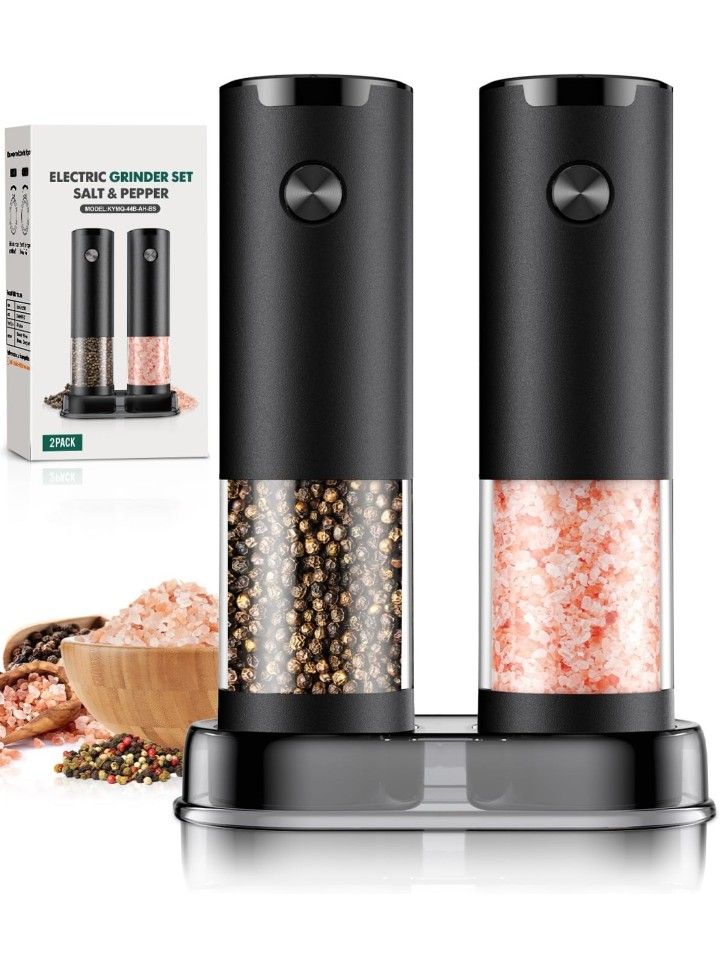 Electric Salt and Pepper Grinder Set