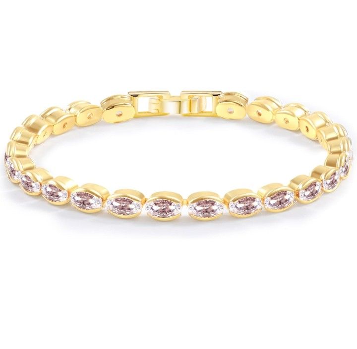 Gold Plated Tennis Bracelet for Women