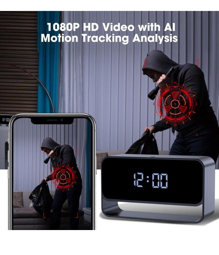 Hidden Camera Clock - photo 4