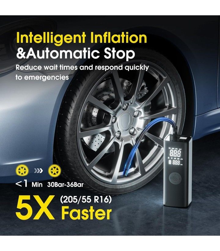 Tire Inflator Portable Air Compressor - photo 2
