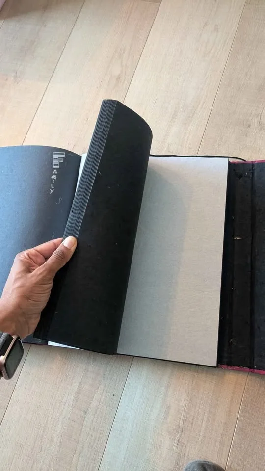 Fabric covered scrapbook image indicator(3)