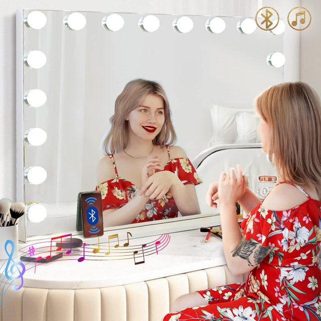 Hansong 80x58 cm Large Vanity Makeup Hollywood Mirror BRAND NEW