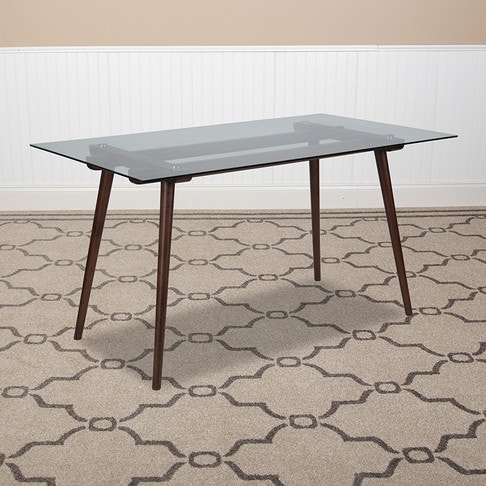 Flash Furniture 31.5" X 55" Solid Wood Table Glass Top - photo 2